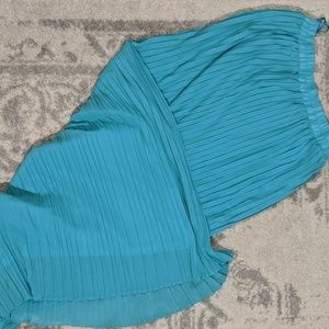 Maxi ankle length pleated skirt